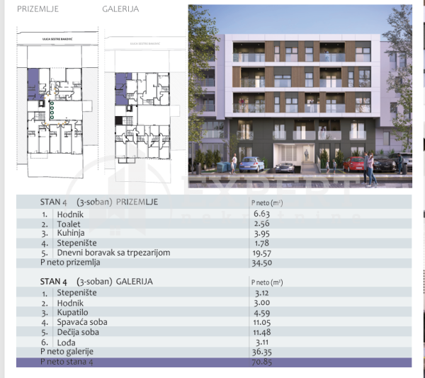 Slika 2 - Filipa Višnjića, Trosoban stan na prodaju, 71m2, 177.500€