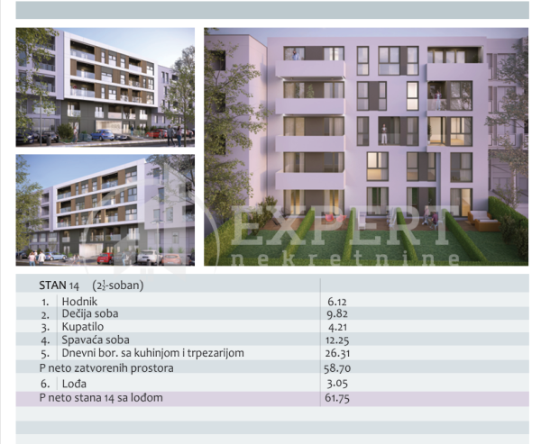 Slika 2 - Filipa Višnjića, Dvoiposoban stan na prodaju, 62m2, 155.000€