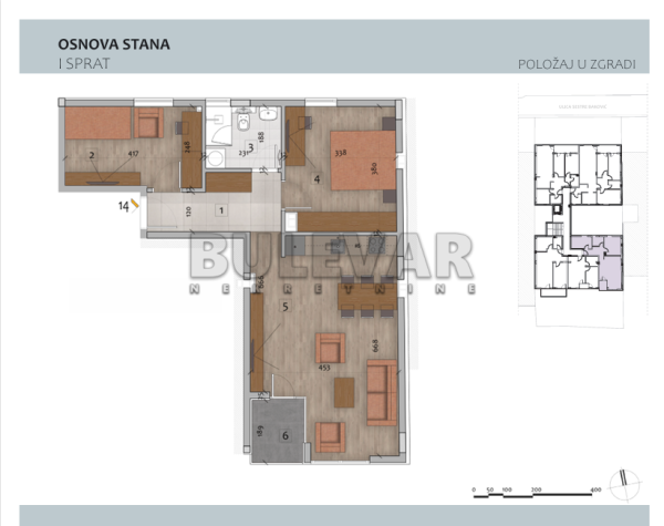 Slika 1 - Filipa Višnjića, Dvoiposoban stan na prodaju, 62m2, 155.000€