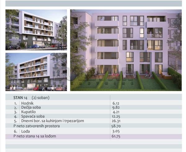 Slika 2 - Filipa Višnjića, Dvoiposoban stan na prodaju, 62m2, 155.000€