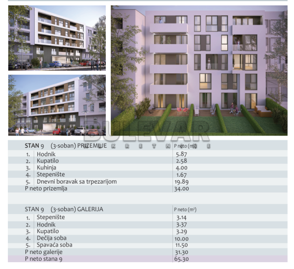 Slika 2 - Filipa Višnjića, Trosoban stan na prodaju, 66m2, 165.000€