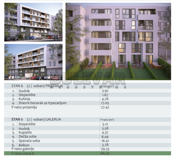 Slika 2 - Filipa Višnjića, Trosoban stan na prodaju, 67m2, 167.500€