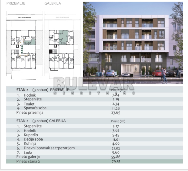 Slika 2 - Filipa Višnjića, Trosoban stan na prodaju, 80m2, 200.000€
