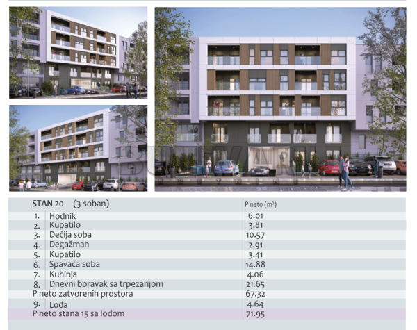 Slika 2 - Filipa Višnjića, Trosoban stan na prodaju, 72m2, 243.200€