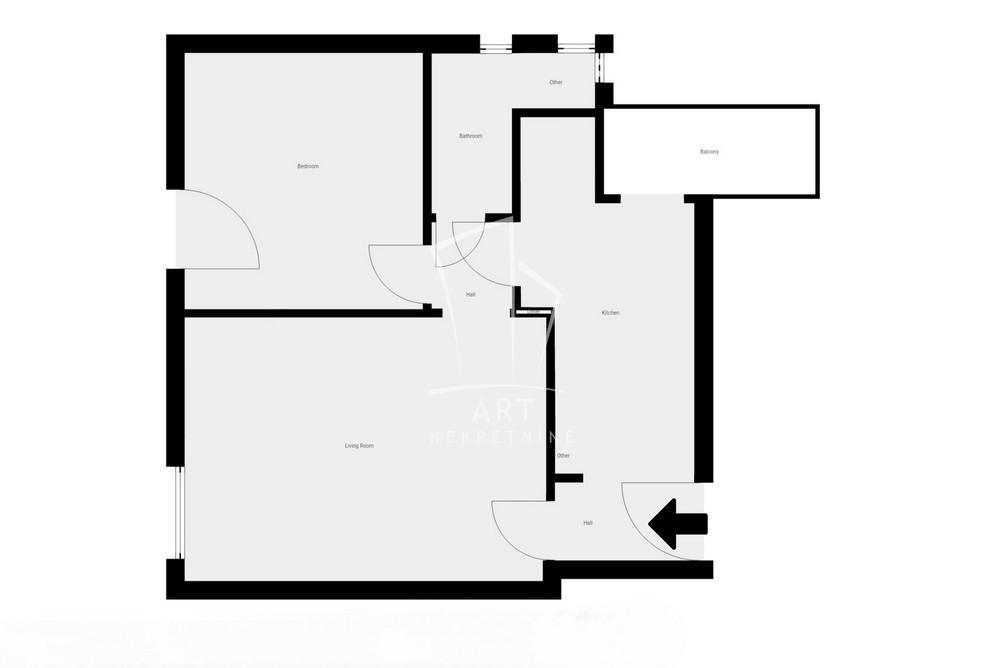 Slika 1 - Ugrinovačka, Jednoiposoban stan na prodaju, 47m2, 163.000€