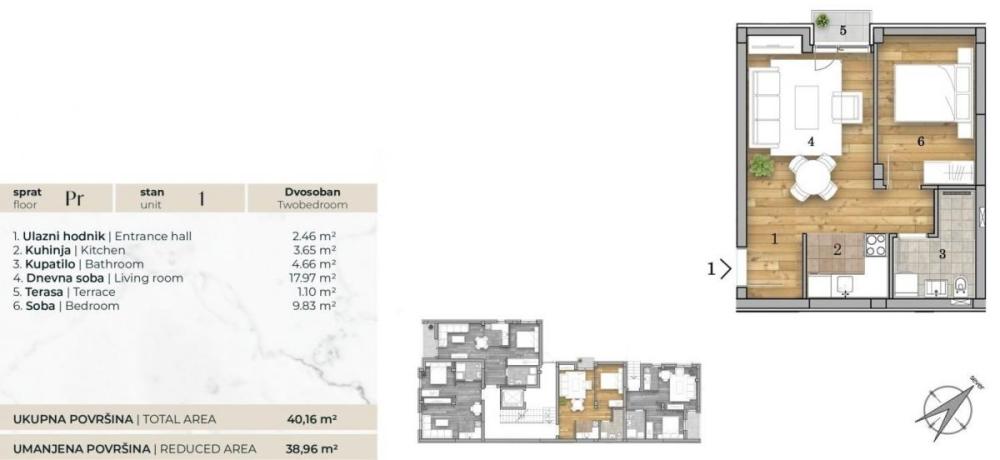 Slika 10 - Dvosoban stan na prodaju, 44m2, 120.120€