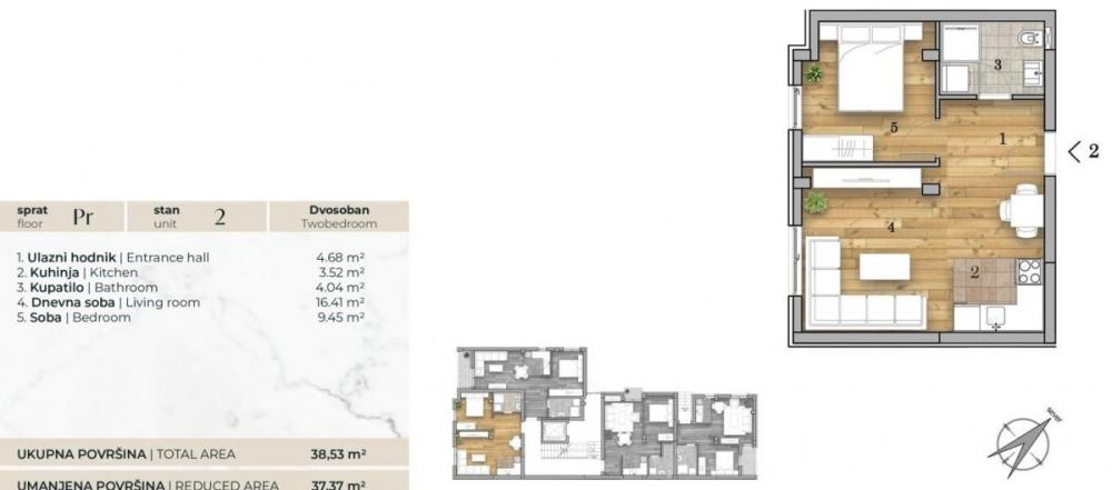 Slika 11 - Dvosoban stan na prodaju, 44m2, 120.120€