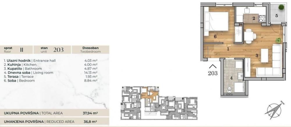 Slika 9 - Dvosoban stan na prodaju, 44m2, 120.120€