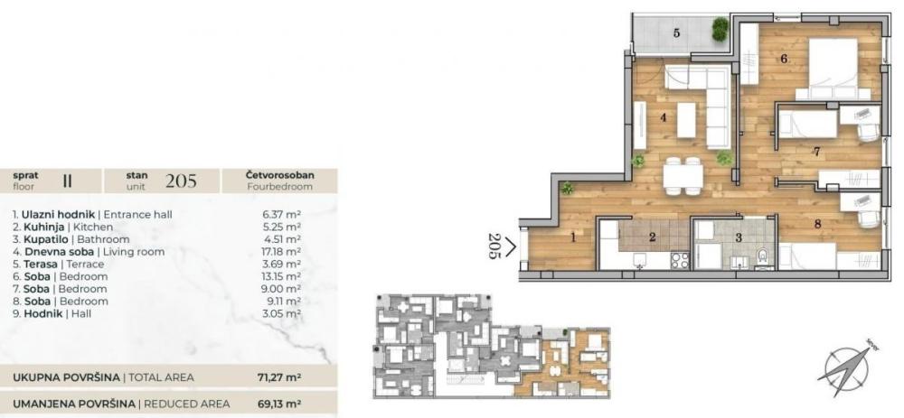 Slika 9 - Četvorosoban stan na prodaju, 69m2, 185.268€