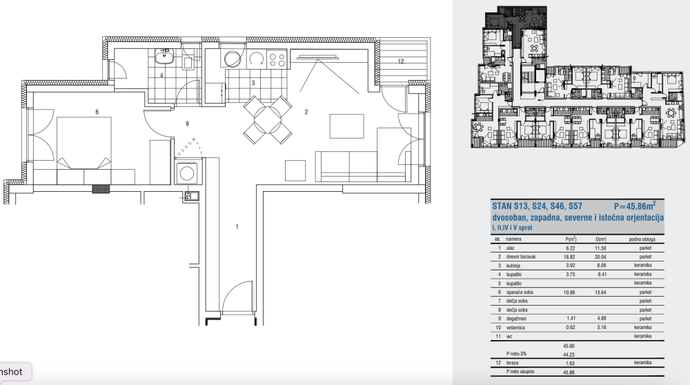 Glavna slika -Dvosoban stan na prodaju, 46.86m2, 112.375€