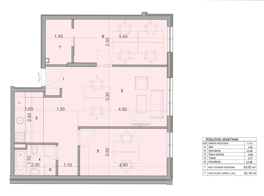 Slika 2 - NINE KIRSANOVE, Dvoiposoban stan na prodaju, 61m2, 125.000€