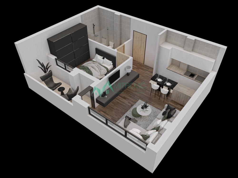 Glavna slika -Jednoiposoban stan na prodaju, 45m2, 121.240€