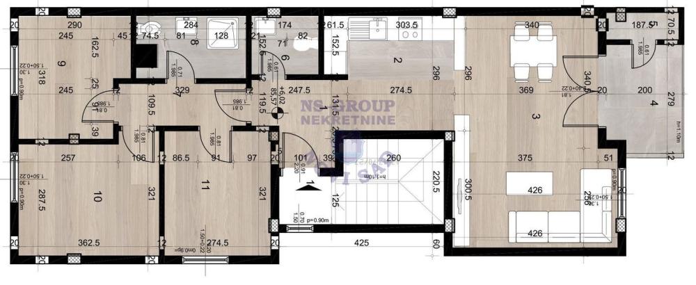 Slika 1 - Troiposoban stan na prodaju, 80m2, 202.060€