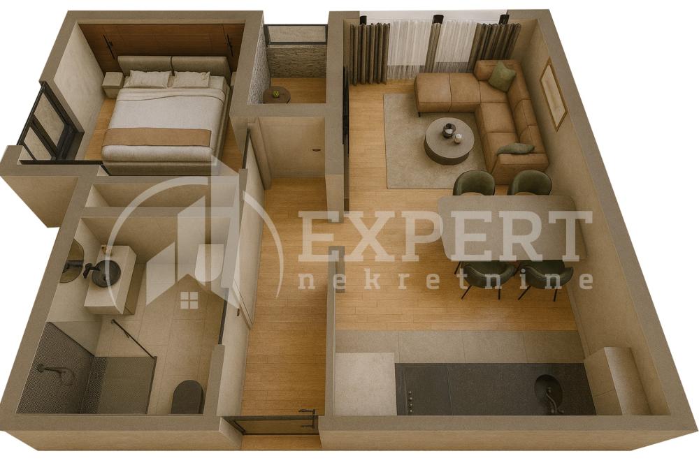 Slika 5 - Borivoja Stevanovića, Jednoiposoban stan na prodaju, 47m2, 85.033€