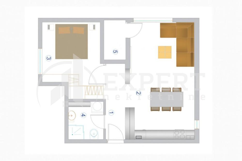 Slika 1 - Borivoja Stevanovića, Jednoiposoban stan na prodaju, 47m2, 85.033€