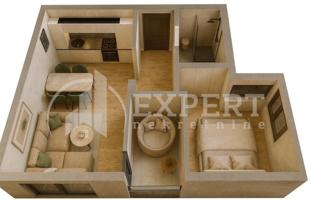 Slika 4 - Borivoja Stevanovića, Jednoiposoban stan na prodaju, 47m2, 85.033€