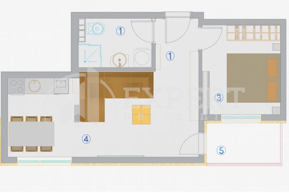Slika 1 - Borivoja Stevanovića, Jednoiposoban stan na prodaju, 44m2, 80.070€
