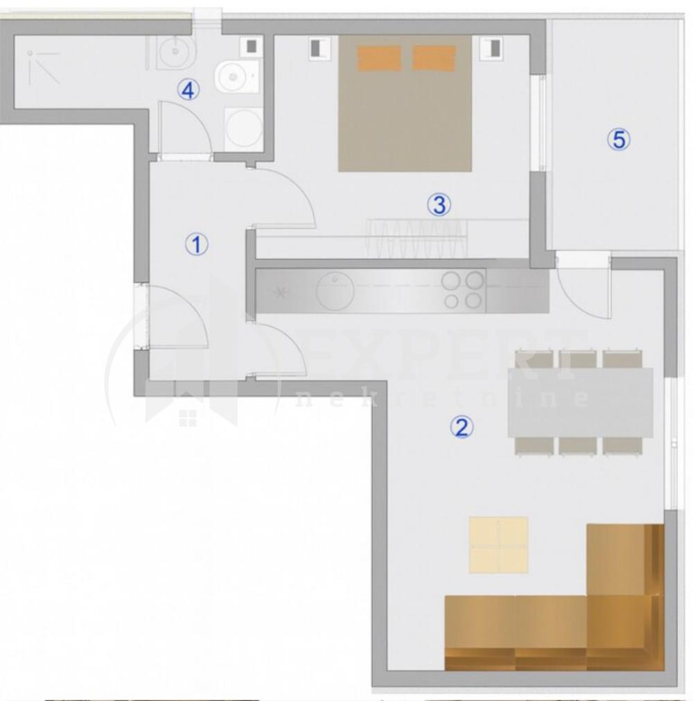 Slika 1 - Borivoja Stevanovića, Jednoiposoban stan na prodaju, 47m2, 85.918€