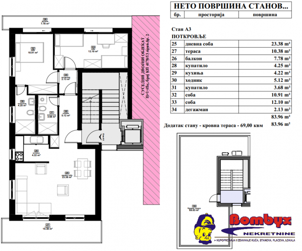 Slika 8 - Dvoiposoban stan na prodaju, 65m2, 148.000€