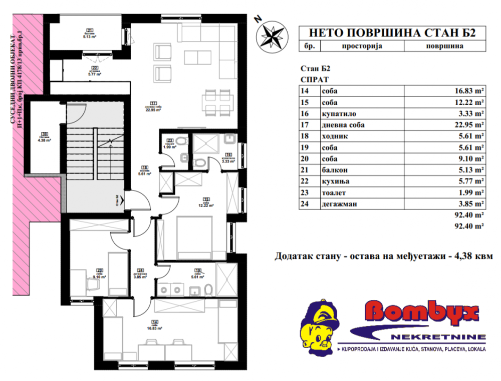 Slika 7 - Dvoiposoban stan na prodaju, 65m2, 148.000€