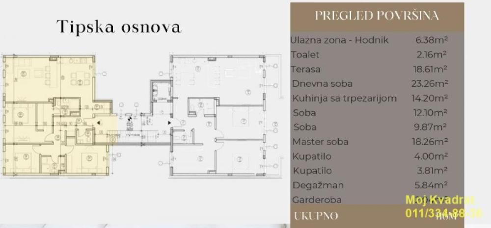 Slika 1 - Četvorosoban stan na prodaju, 116m2, 323.640€