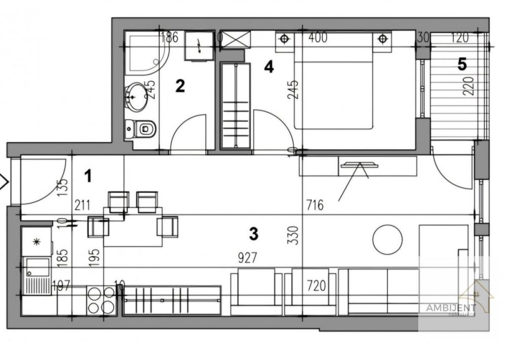 Slika 9 - Jednoiposoban stan na prodaju, 47m2, 123.000€