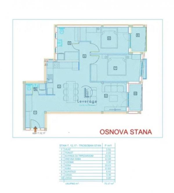 Slika 2 - Dvoiposoban stan na prodaju, 75m2, 206.717€
