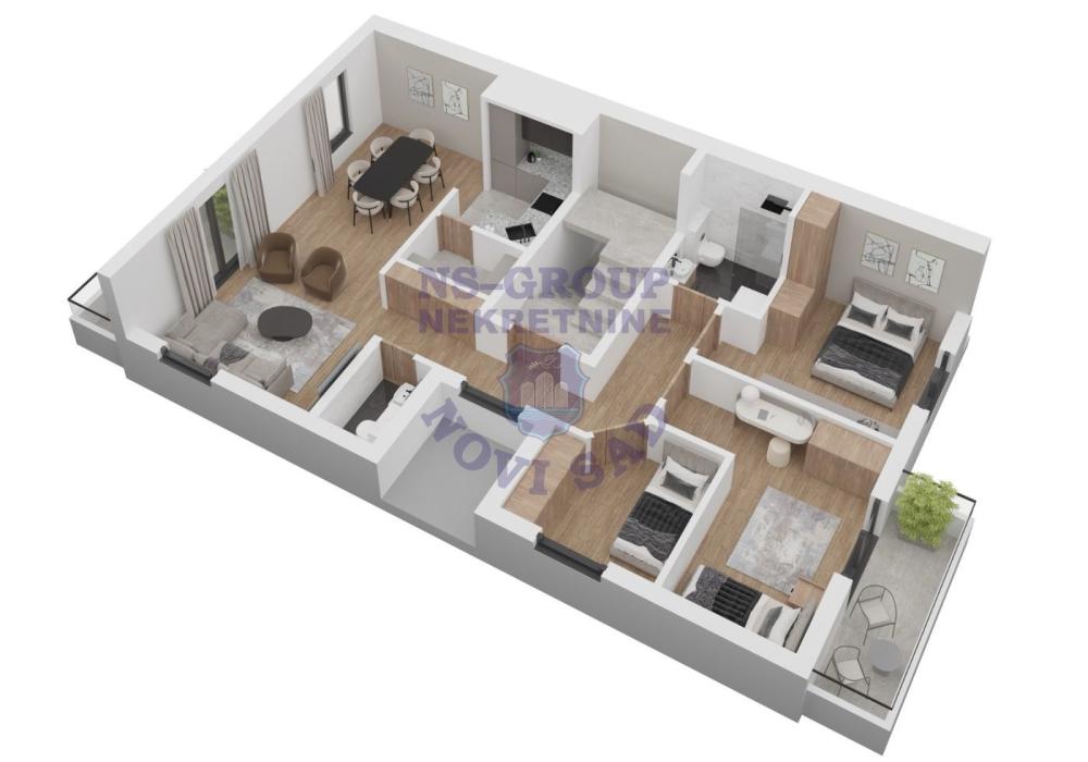 Slika 0 - Troiposoban stan na prodaju, 86m2, 160.350€