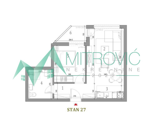 Glavna slika -Jednoiposoban stan na prodaju, 44m2, 97.315€