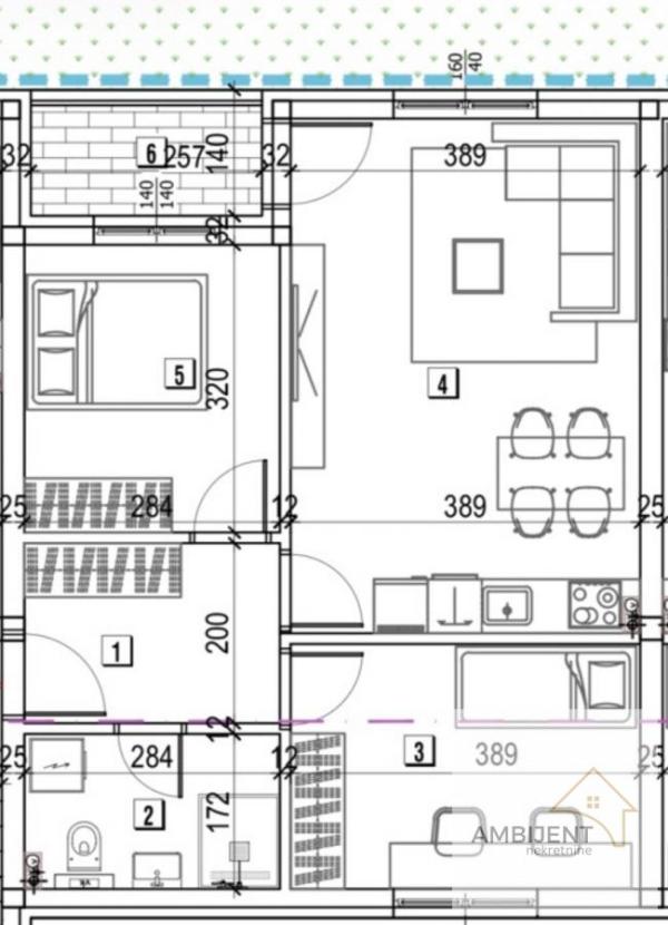 Slika 1 - Trosoban stan na prodaju, 54m2, 113.820€