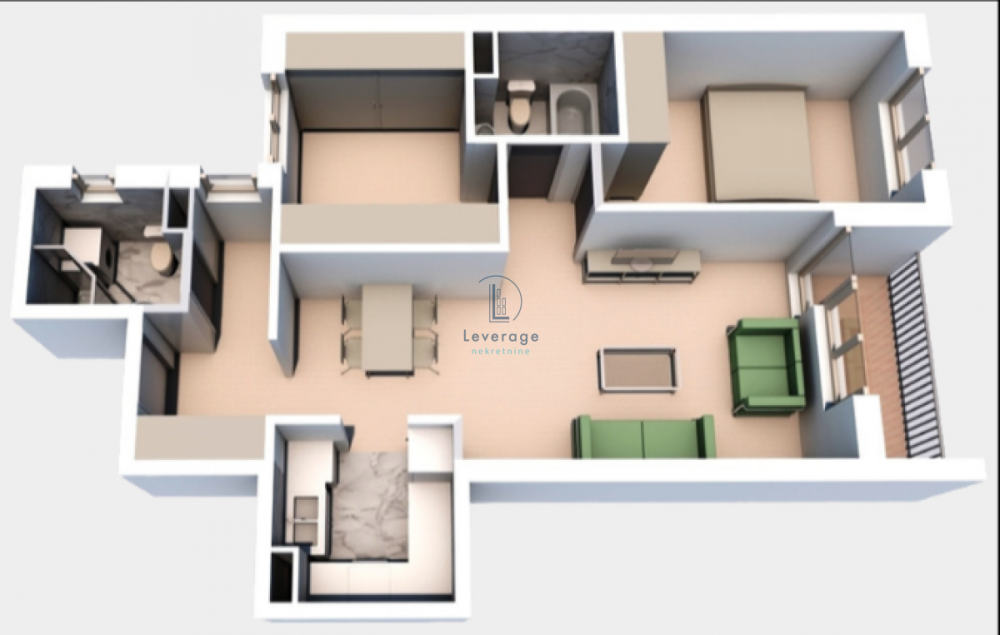 Slika 3 - Dvosoban stan na prodaju, 66m2, 207.900€