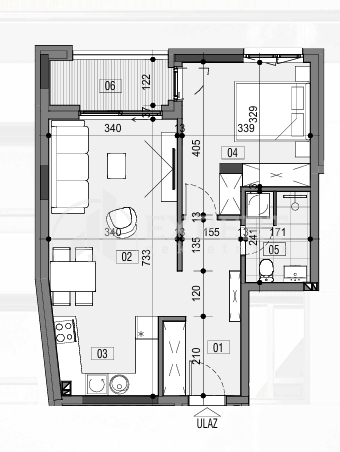 Slika 2 - Božidarčeva, Dvosoban stan na prodaju, 51m2, 125.050€