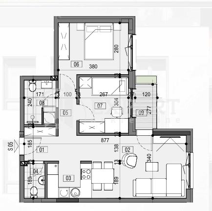 Slika 9 - Božidarčeva, Dvoiposoban stan na prodaju, 58m2, 142.590€