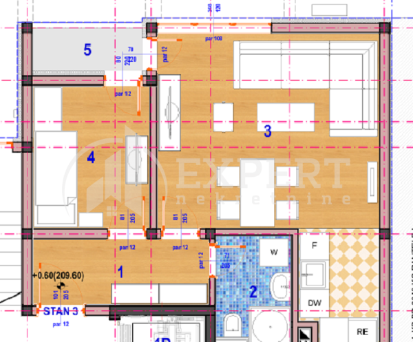 Slika 2 - Crnogorska, Jednoiposoban stan na prodaju, 40m2, 70.613€