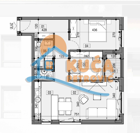 Slika 2 - Božidarčeva, Dvoiposoban stan na prodaju, 63m2, 154.470€