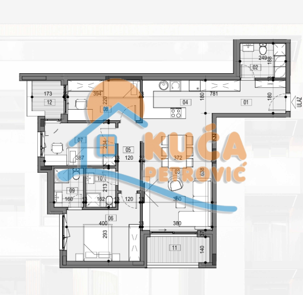 Slika 3 - Božidarčeva, Četvorosoban stan na prodaju, 92m2, 222.860€