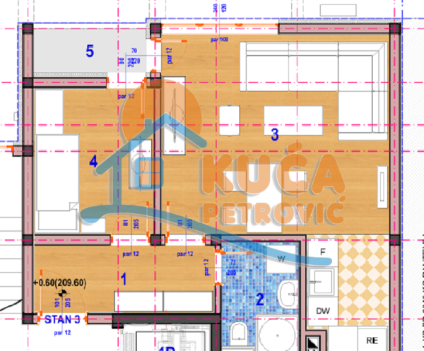 Slika 2 - Crnogorska, Jednoiposoban stan na prodaju, 40m2, 70.613€