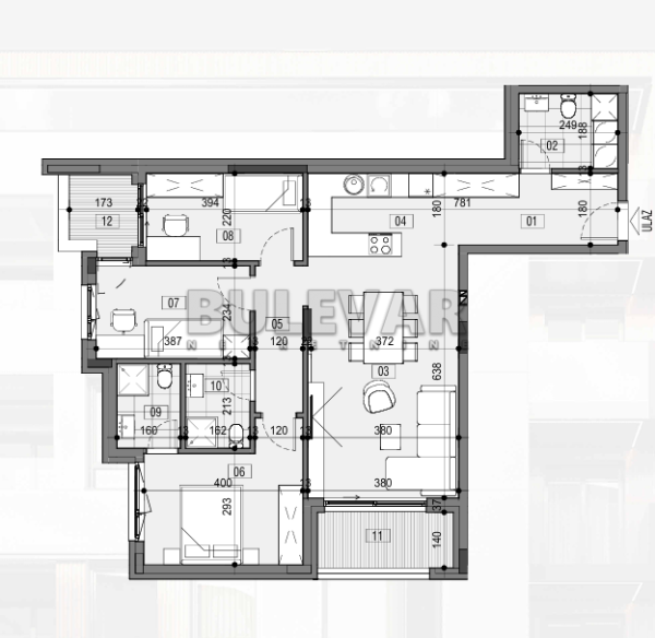 Slika 3 - Božidarčeva, Četvorosoban stan na prodaju, 92m2, 222.860€