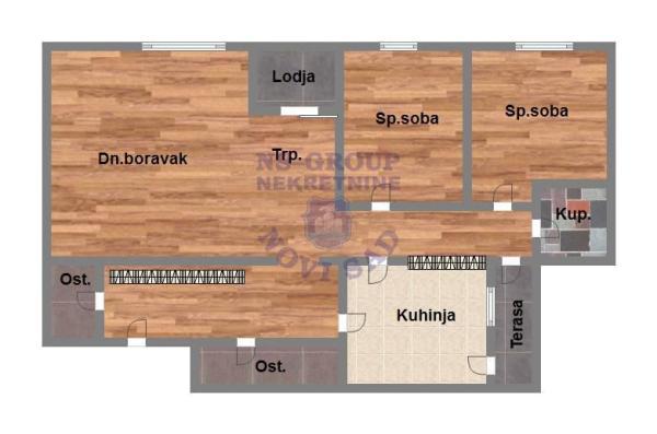 Glavna slika -Trosoban stan na prodaju, 80m2, 181.280€