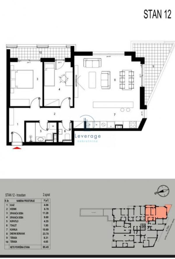 Slika 4 - Trosoban stan na prodaju, 85m2, 326.762€