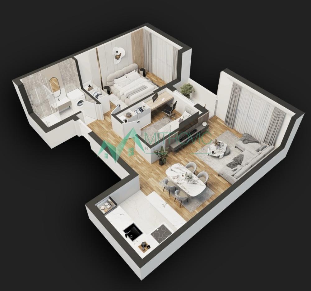 Glavna slika -Trosoban stan na prodaju, 54m2, 107.050€