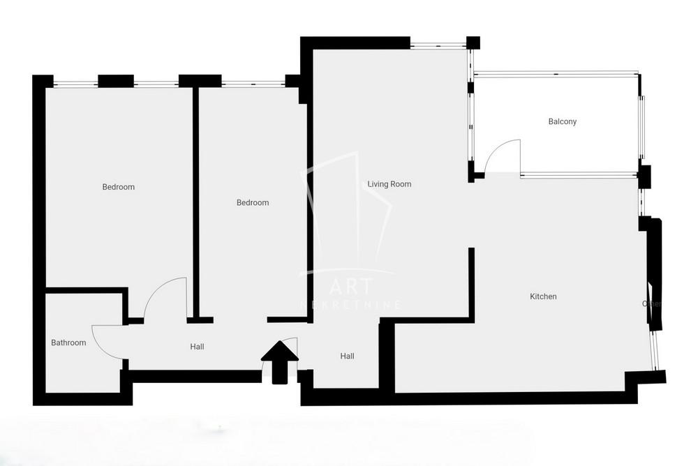 Slika 1 - Svetozara Papića, Trosoban stan na prodaju, 71m2, 203.000€