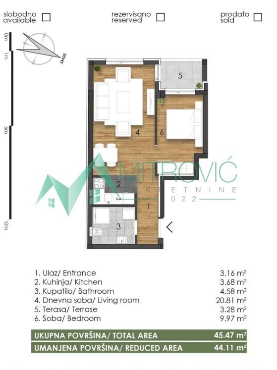 Glavna slika -Dvosoban stan na prodaju, 44m2, 119.950€