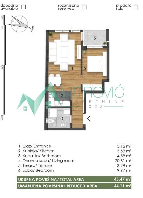 Glavna slika -Dvosoban stan na prodaju, 44m2, 119.950€