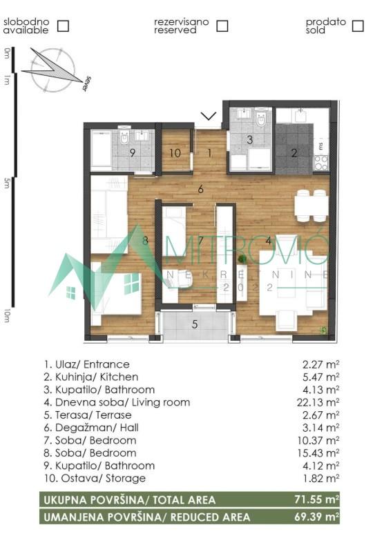 Glavna slika -Trosoban stan na prodaju, 69m2, 188.690€