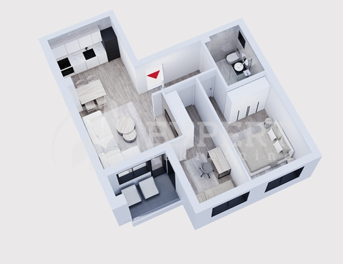 Slika 1 - Borivoja Stevanovića, Dvoiposoban stan na prodaju, 56m2, 104.860€