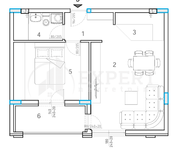 Slika 3 - Knjazevačka, Jednoiposoban stan na prodaju, 47m2, 103.950€