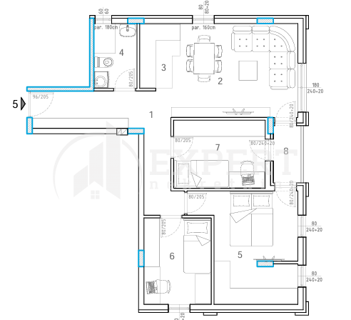 Slika 4 - Knjaževačka, Dvoiposoban stan na prodaju, 64m2, 141.500€
