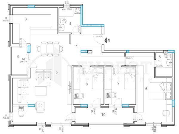 Slika 2 - Knjaževačka, Četvorosoban stan na prodaju, 115m2, 253.000€