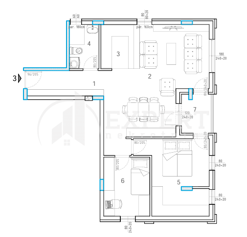 Slika 2 - Knjaževačka, Dvoiposoban stan na prodaju, 64m2, 142.050€